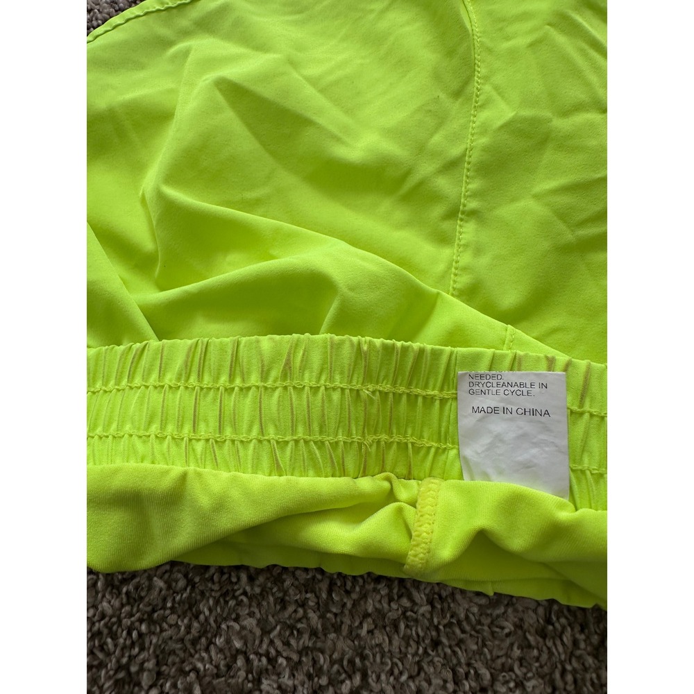 Neon Yellow Shein Running Shorts‎ Athletic Gym Workout Activewear Sportswear - Picture 4 of 5